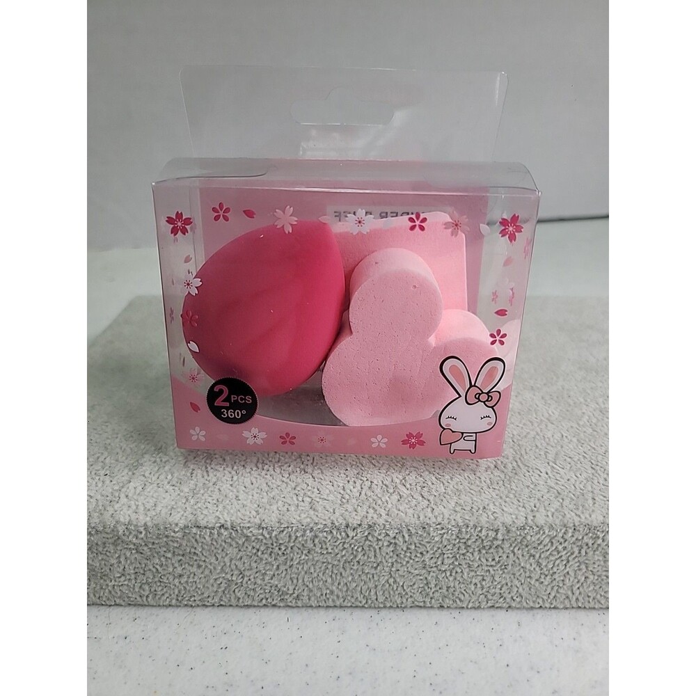 2 Pack 360 Makeup Sponges Applicator Foundation Cosmetic Tool Pink Mickey
